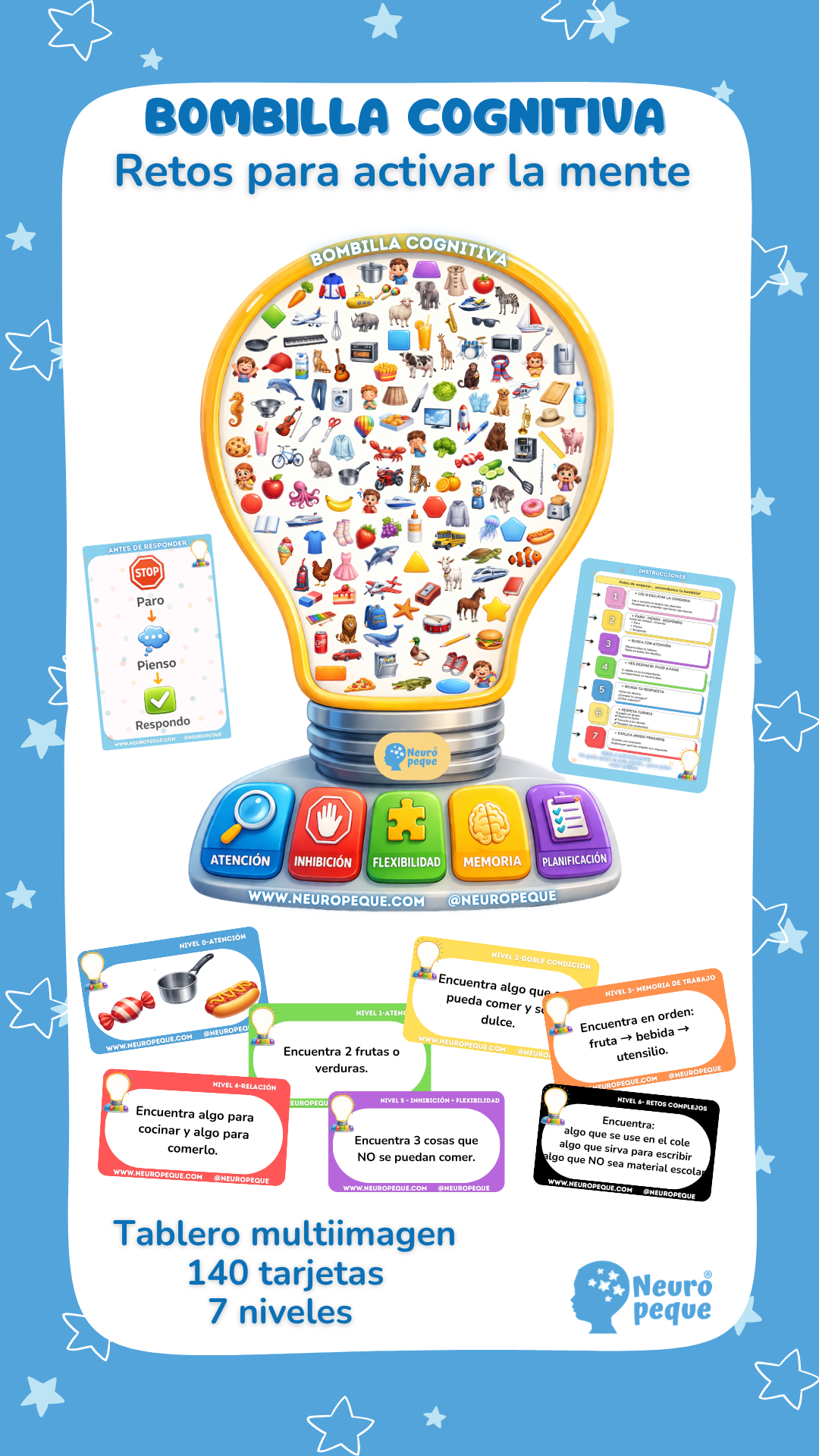 BOMBILLA COGNITIVA.  RETOS PARA ACTIVAR LA MENTE