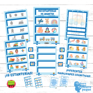 mis estanterías de juguetes