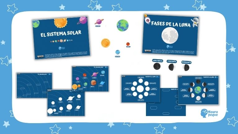 recurso fases de la luna y sistema solar