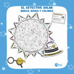 El detective solar. Busca, rodea y colorea