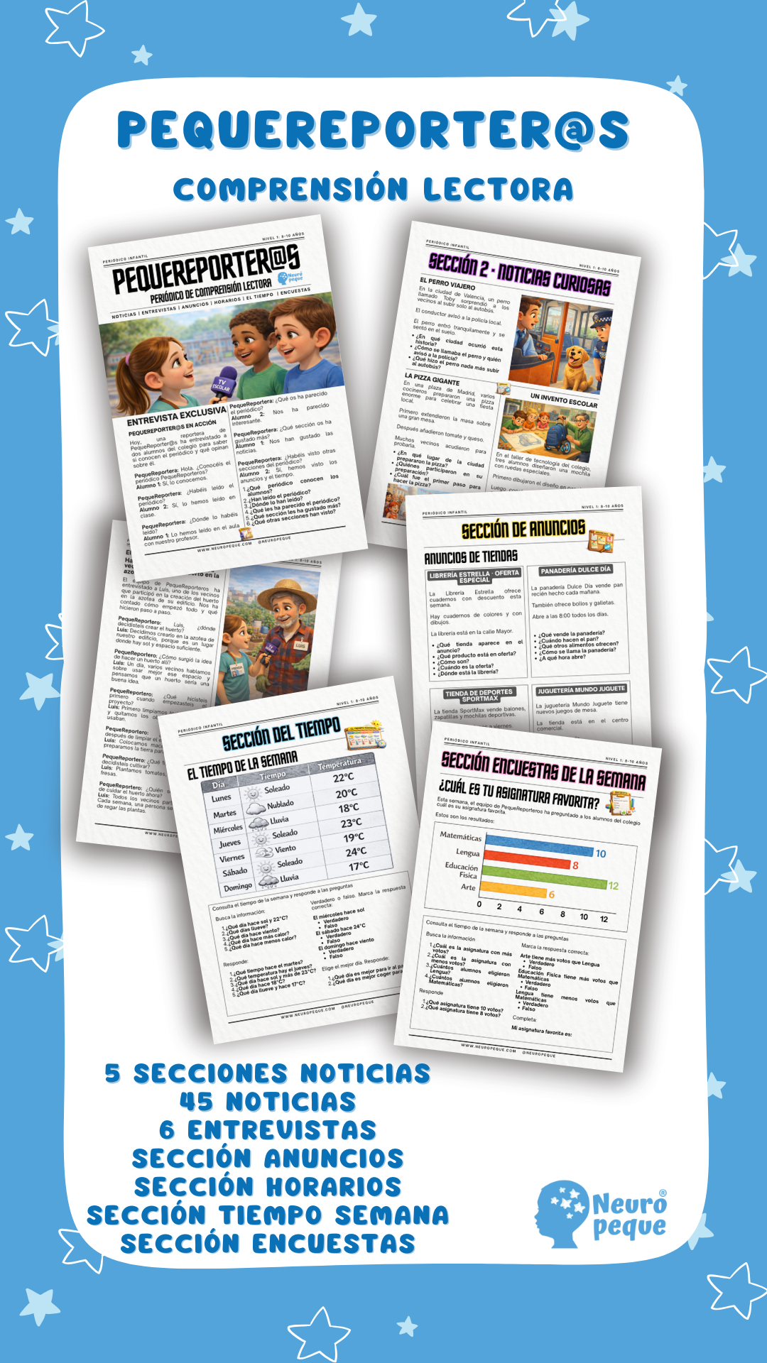 Pequereporteroos comprensión lectora