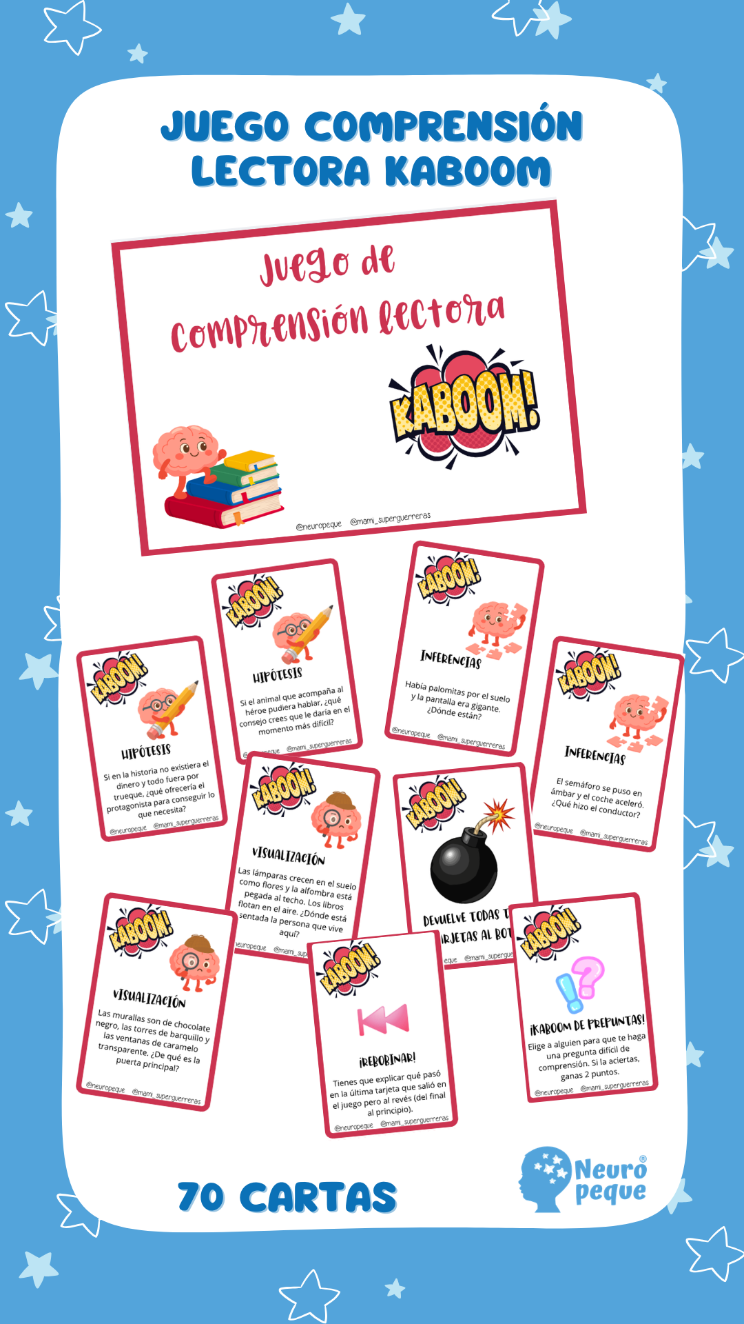 Juego comprensión lectora kaboom