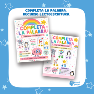 COMPLETA LA PALABRA. RECURSOS LECTOESCRITURA
