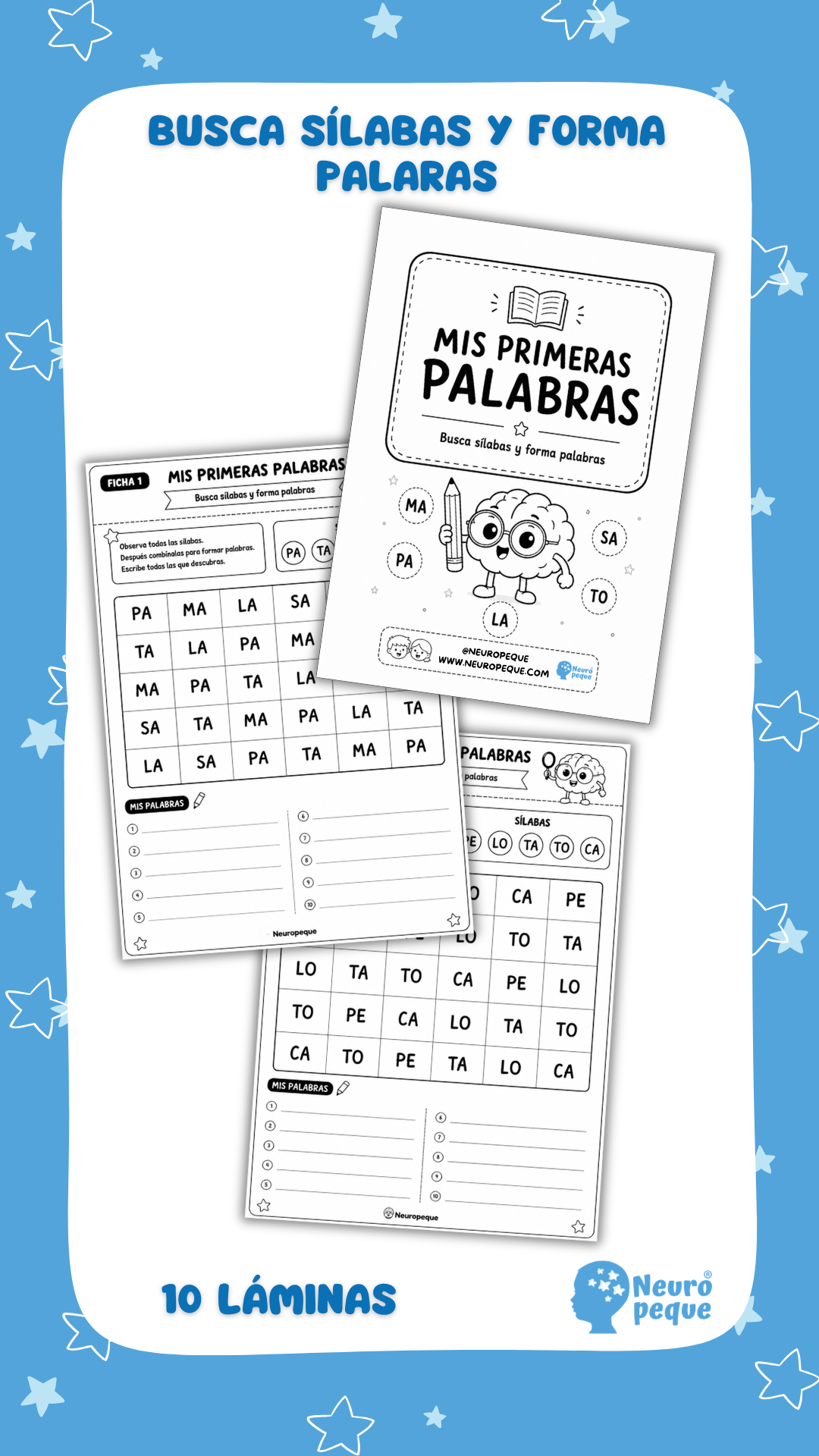 BUSCA SÍLABAS Y FORMA PALABRAS